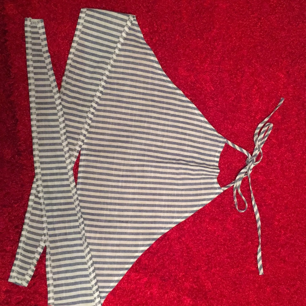 Blue and White halter top